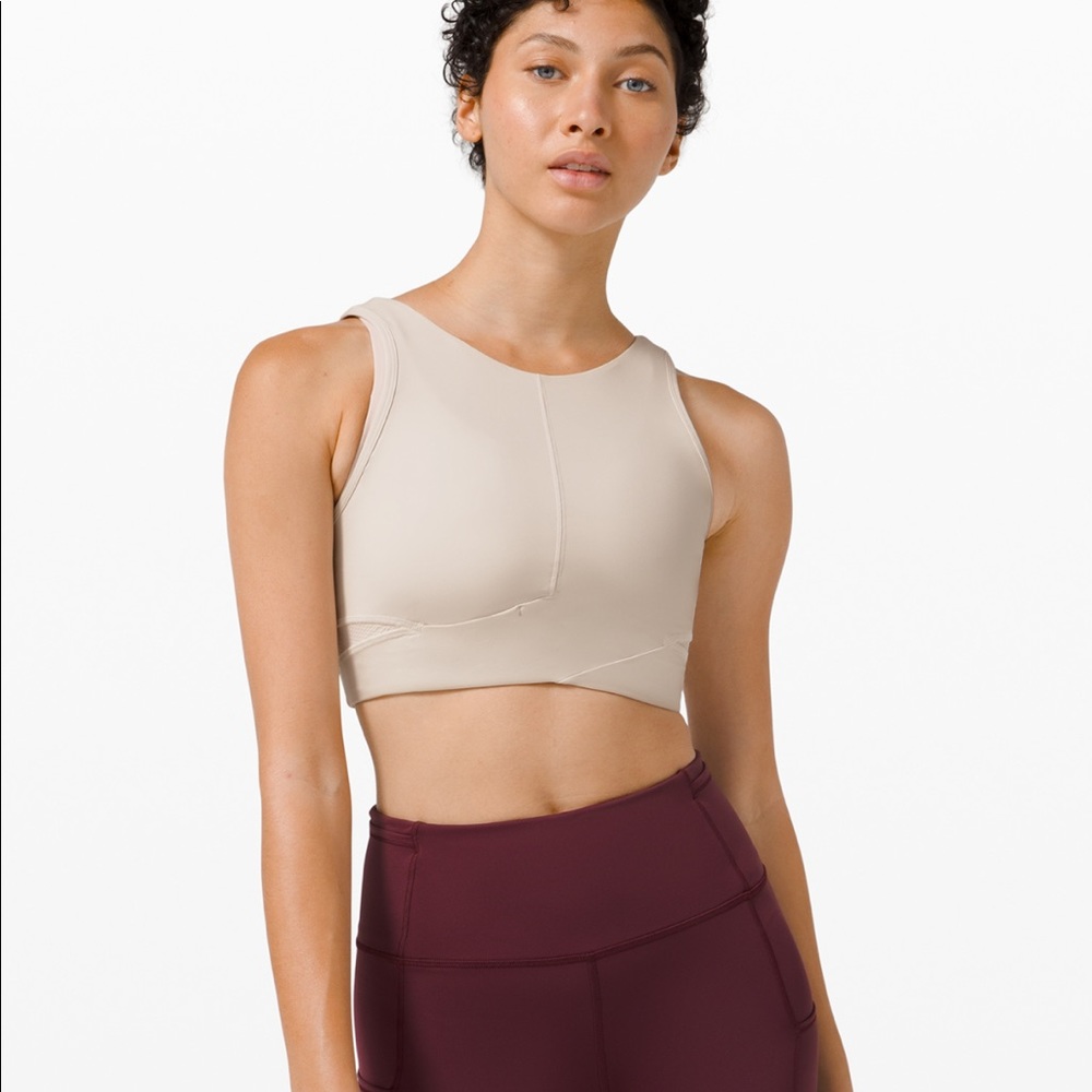 Lululemon crop tank | size 6 | beige/nude